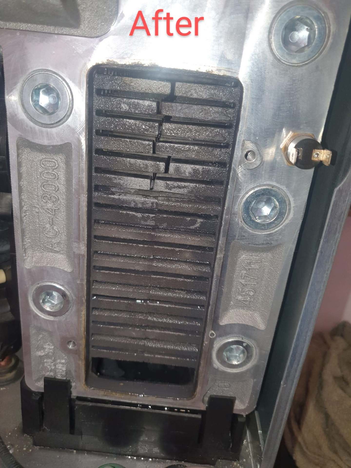 Boiler burner assembly stripped, cleaned and reassembled by John Swainson