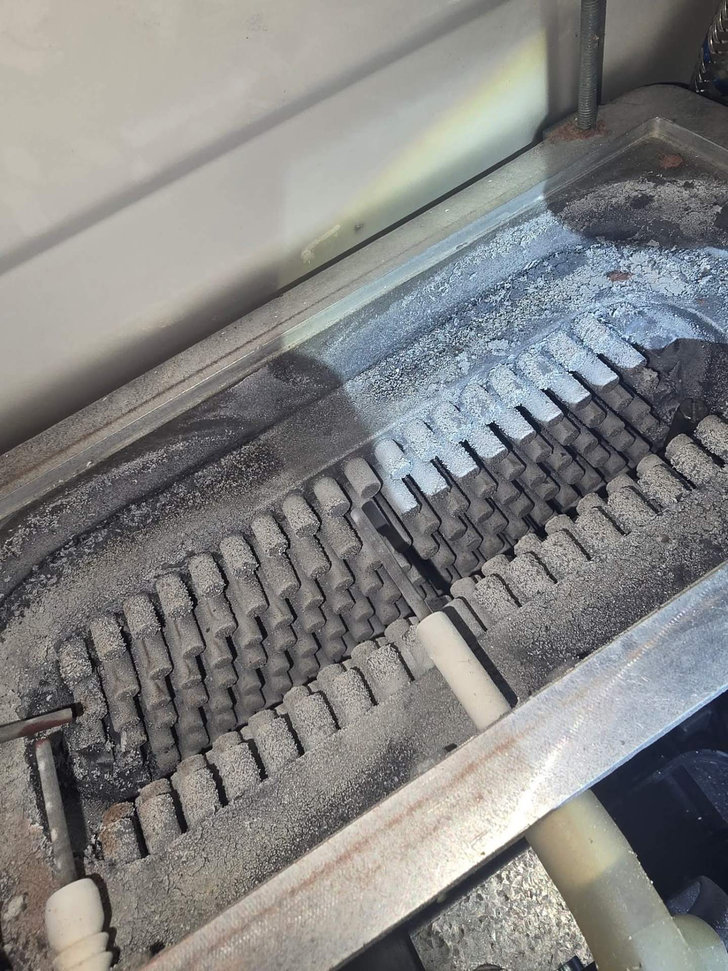 Boiler heat exchanger heavily sooted before a full service by Swainson Gas Services
