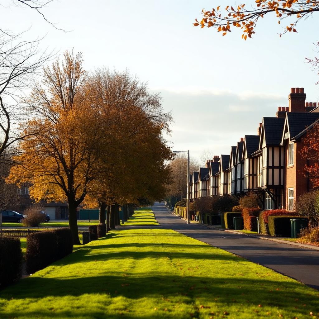 Residential streets in Bramhall, Stockport
