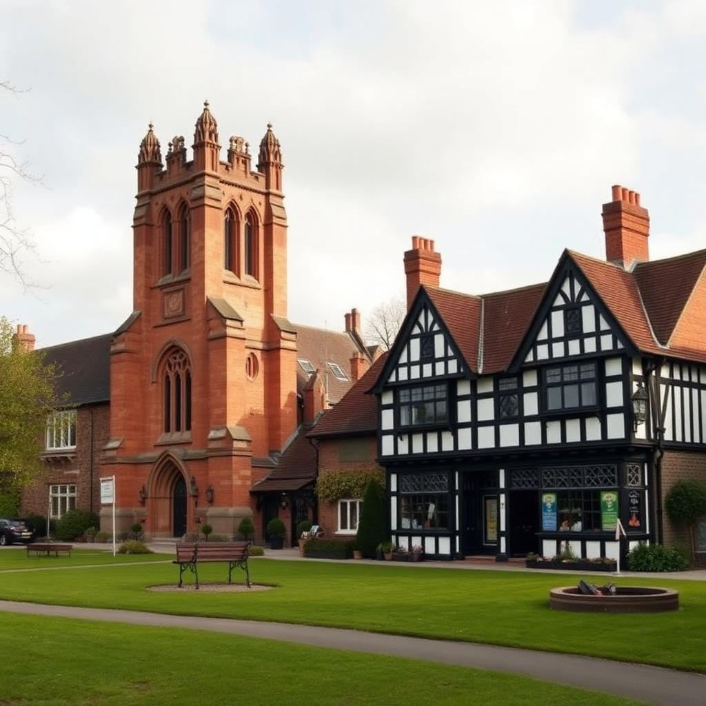 Residential streets in Cheadle, Stockport