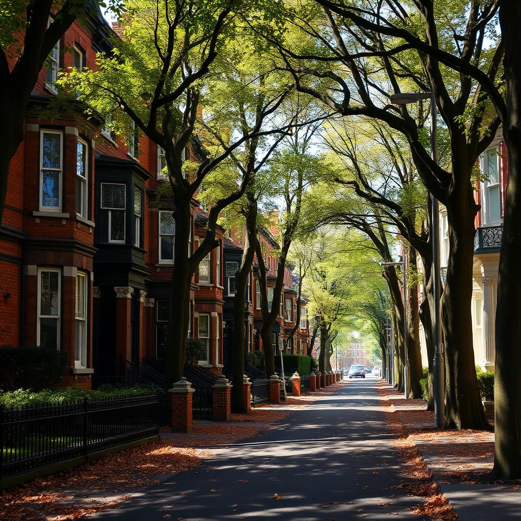 Residential streets in Didsbury, Stockport
