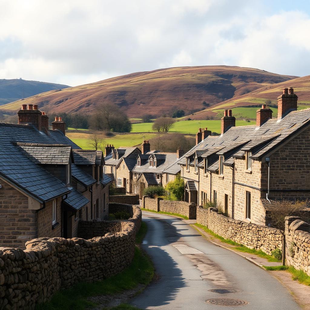 Residential streets in Disley, Stockport