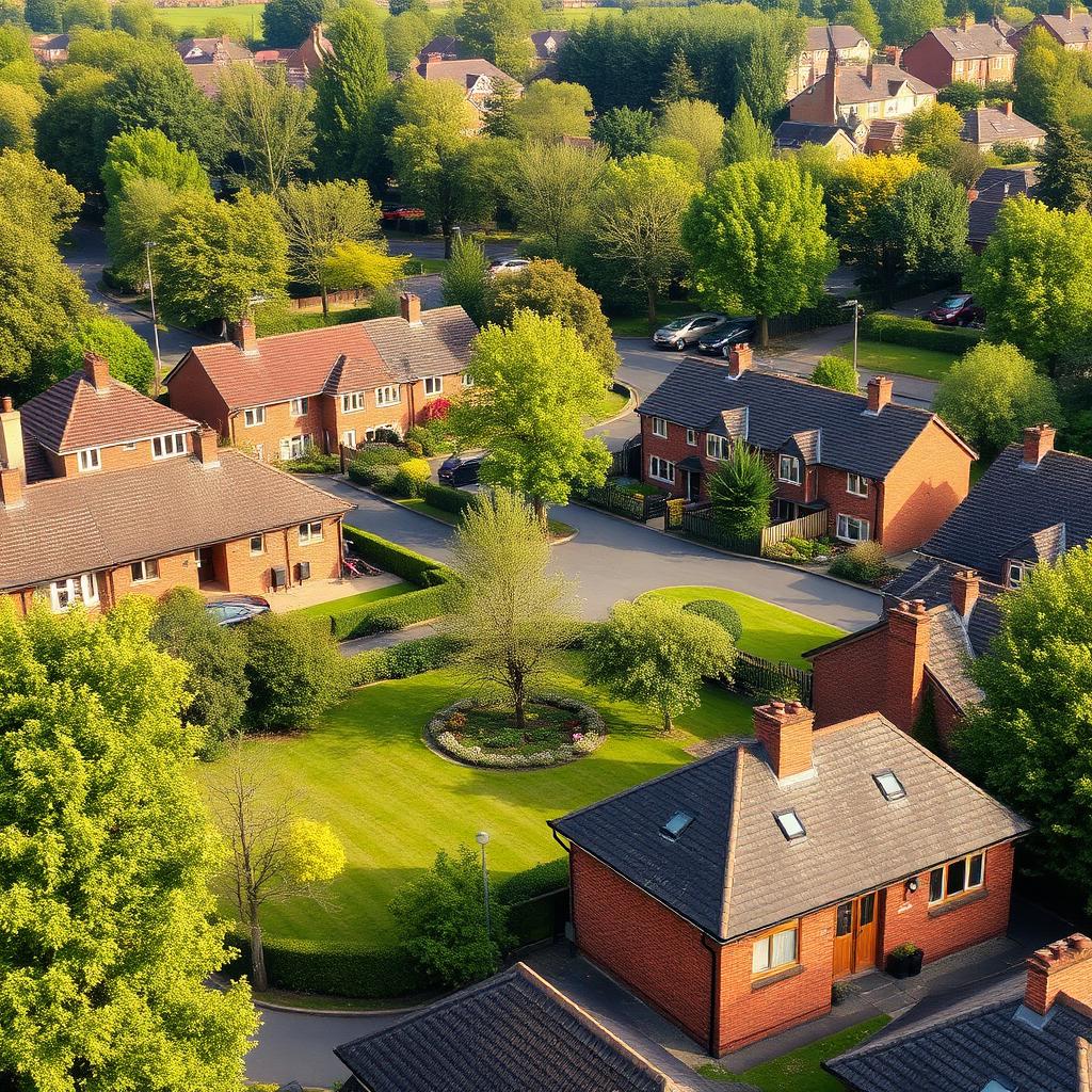 Residential streets in Gatley, Stockport