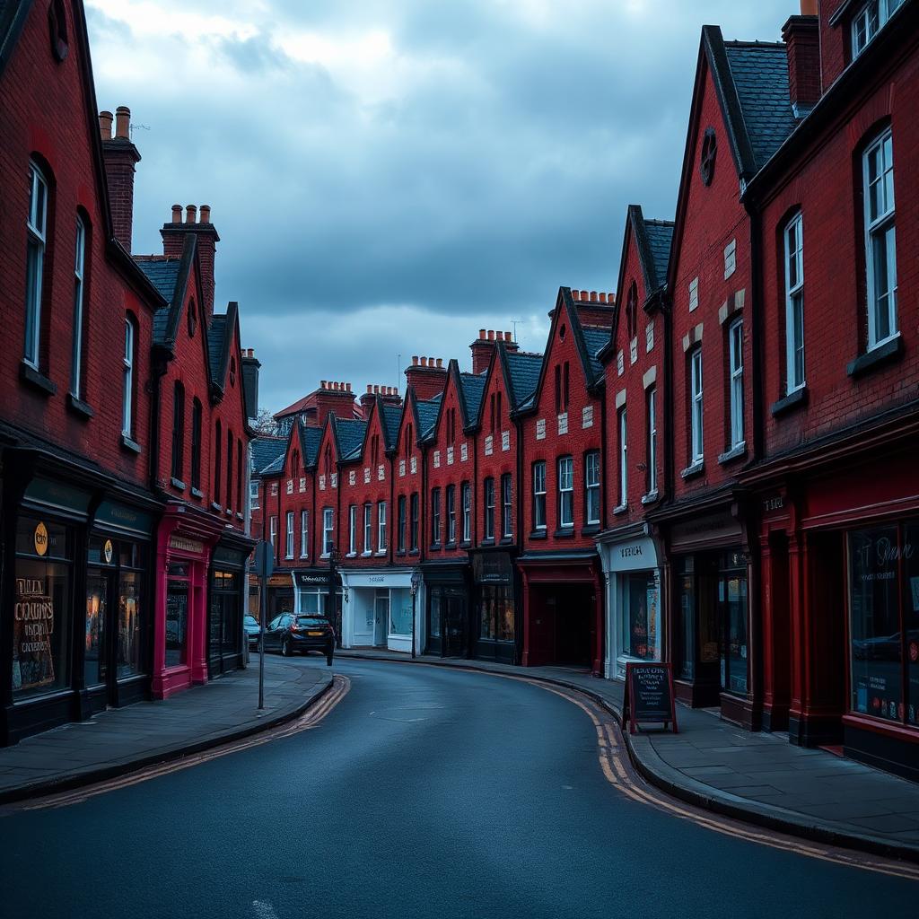 Residential streets in Hazel Grove, Stockport