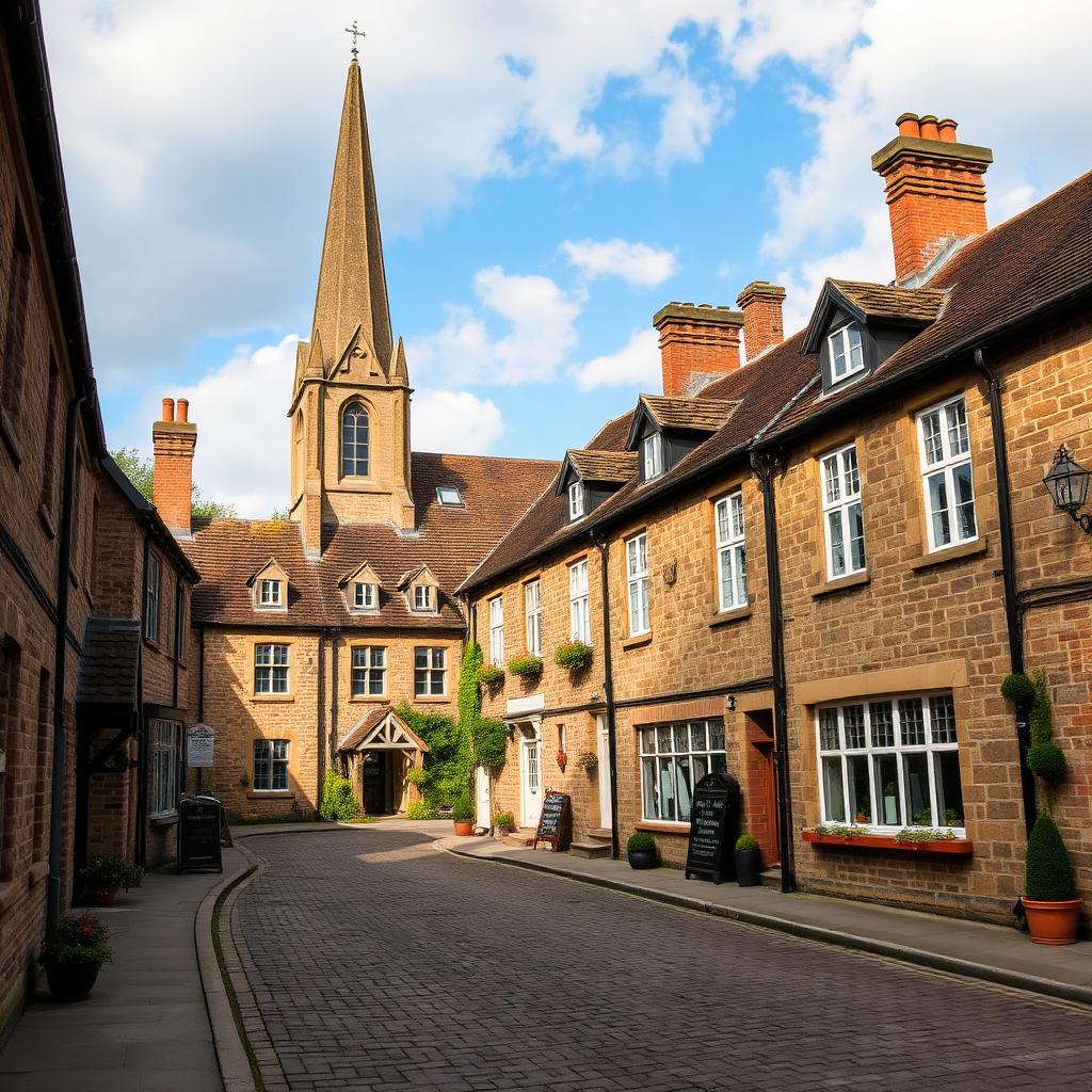 Residential streets in Romiley, Stockport